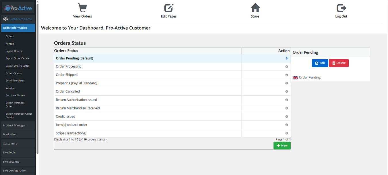 Orders Status